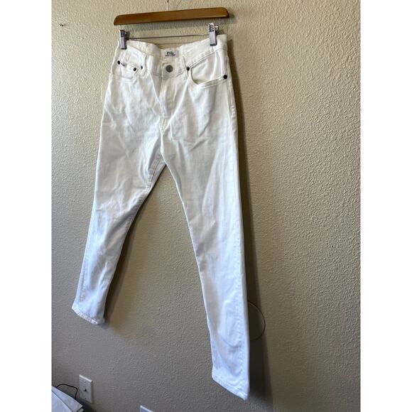 Polo Ralph Lauren Boy's The Sullivan Slim White Semi Stretch Jeans Size 18 - Picture 11 of 13